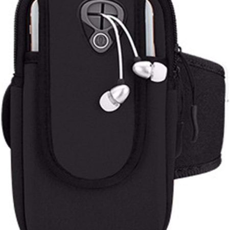 Phone Holder for Running Armband Cell Phone Holder for iPhone 11 12 13 14 15 16 Pro Max 16e XS X XR Plus Mini/Samsung Waterproof Black Arm Band Sports/Exercise/Workout Pouch Sleeve