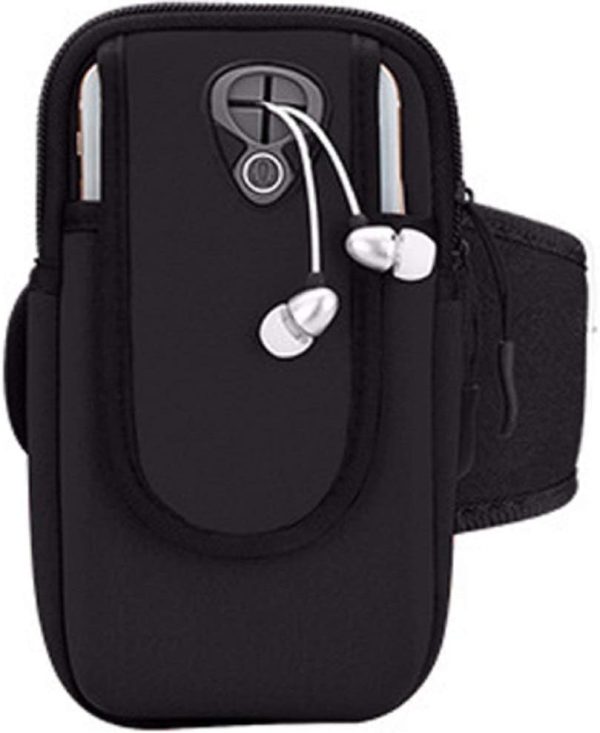 Phone Holder for Running Armband Cell Phone Holder for iPhone 11 12 13 14 15 16 Pro Max 16e XS X XR Plus Mini/Samsung Waterproof Black Arm Band Sports/Exercise/Workout Pouch Sleeve