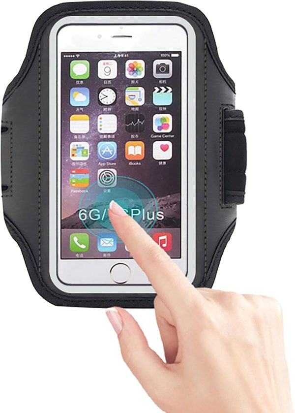 Waterproof Cell Phone Armband, 6.8 Inch x 3.2 Inch Enlarge Phone Bag Phone for Running, Footing, Sports and Mountaineering (Blue)