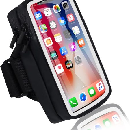 Phone Holder for Running Armband Cell Phone Holder iPhone 16 16e 15 14 13 12 11 Pro Max Xs Xr X Plus SE Mini Galaxy Ultra S25 Note, Sports Arm Bag Bands Fit Exercise Gym Workout Runner Hiking