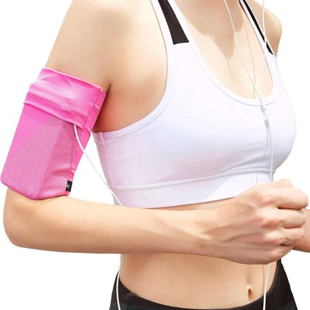 Universal Sports Running Armband Phone Armbands Exercise Arm Holder for Running, Fitness Gym Workouts, (Pink,S)