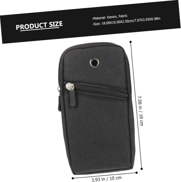 1pc Denim Waterproof Phone Arm Bag for Outdoor Sports Running Wrist Bag Storage Pouch