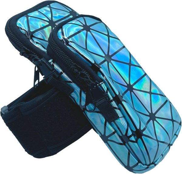 Anti-Theft Cell Phone Bag with Locking Zippers, Hidden Pocket – Perfect Phone Pouch for rs and Festival Go-ers (BLUE )