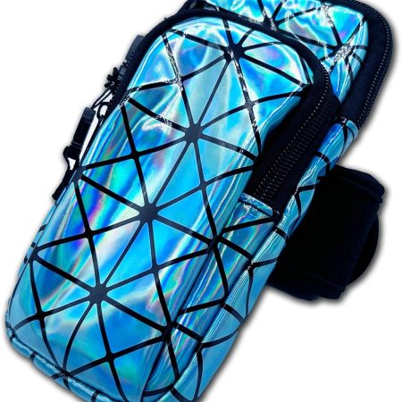 Anti-Theft  Cell Phone Bag with Locking Zippers, Hidden Pocket – Perfect Phone Pouch for rs and Festival Go-ers (BLUE  )