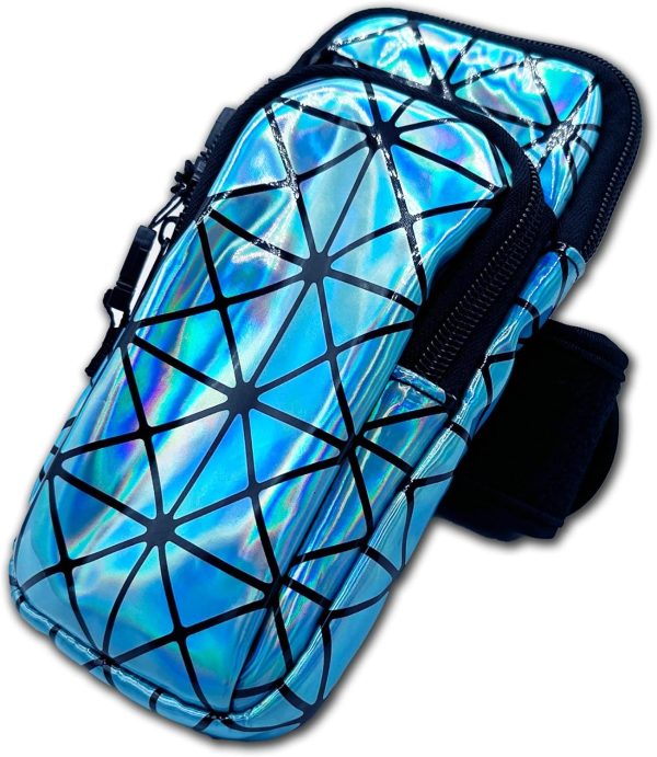 Anti-Theft Cell Phone Bag with Locking Zippers, Hidden Pocket – Perfect Phone Pouch for rs and Festival Go-ers (BLUE )