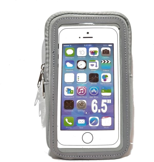 Elastic fit Phone Armband for Running,Walking for Phone,Outdoor Sports Multifunctional Armband Waterproof Running Sports Fitness Mobile Arm Bag,fit iPhone15/14/13Pro Max,Galaxy EdgeS24 and More Size