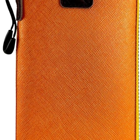 Neoprene Phone Pouch, Lightweight Protective Cellphone Sleeve with Large Zipper Opening, Inner Pocket, Thermal Insulated, Durable Cell Phone Carrier for iPhone & Smartphones [ Orange ]
